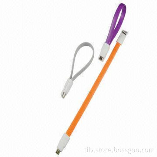 Convenient to carry magnetic cable for iPhone 5/flat colorful data line